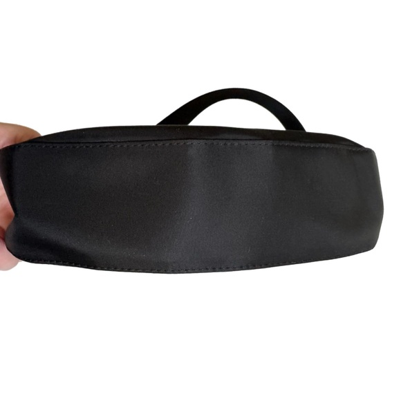 Vintage Guess Black Nylon Shoulder Baguette Bag Y2K Mini Shoulder Purse - Picture 6 of 9